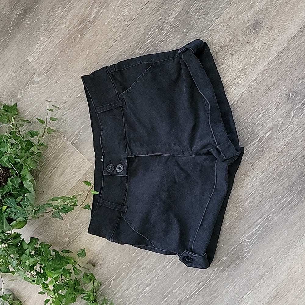 GP Jeans High Rise Black Adjustable Shorts Size 5